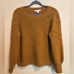 Deep Mustard Yellow Wool Sweater, Comfy Cozy Indie Boho, Woman’s size L